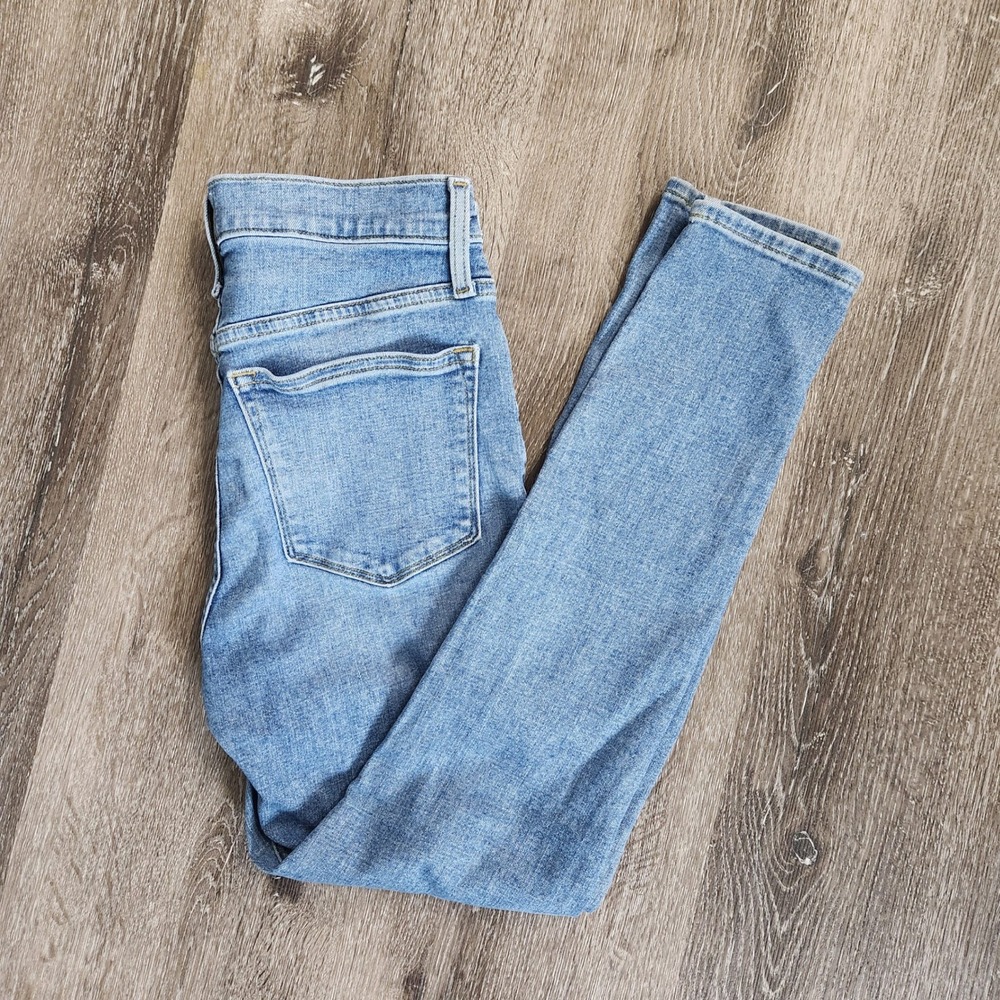 J.Crew 10 High Rise Skinny Jeans Light Wash Blue Denim Size 28
